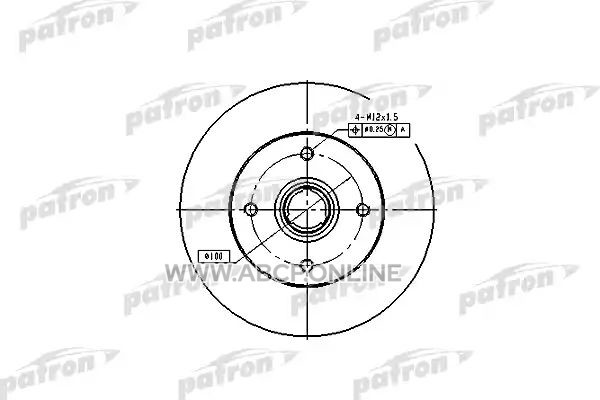 PATRON PBD1529 Диск тормозной