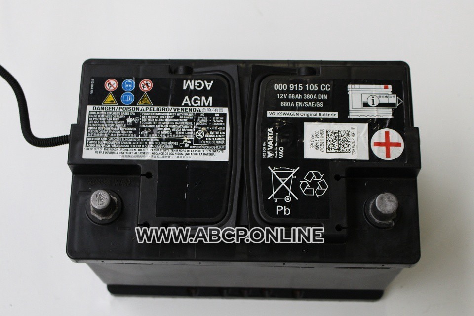 Batterie AGM 12V 68Ah 380A start stop - Équipement auto