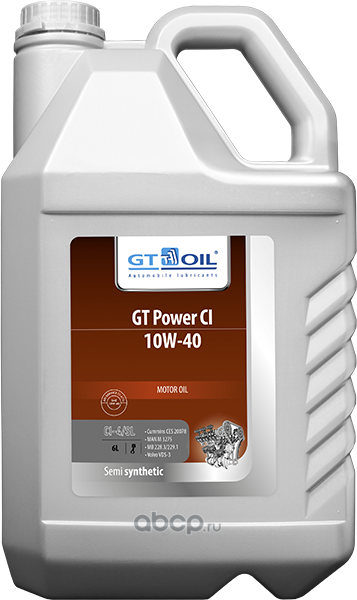 GT OIL 8809059407752 Масло моторное полусинтетика 10W-40 6 л.