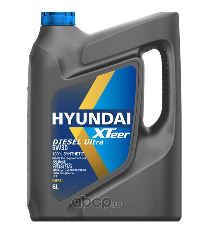 HYUNDAI  XTeer Diesel Ultra 5W30, 6 л, Моторное масло синтетическое 1061001