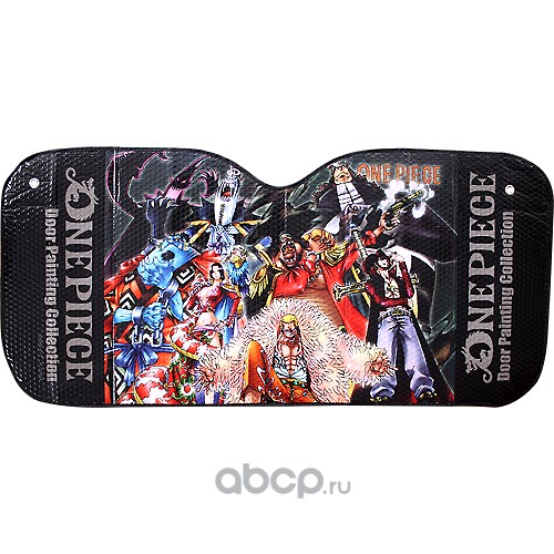 AutoStandart 101622 Шторка солнцезащитная на лобовое стекло OnePiece Супер-герои (130х60см), AutoStandart