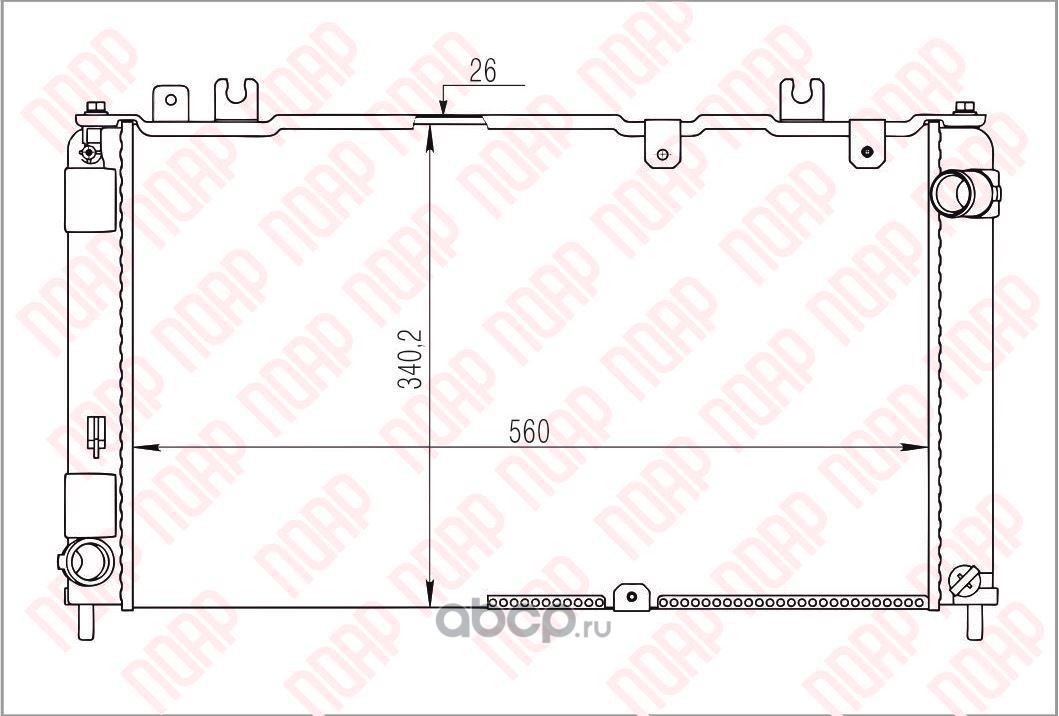 Радиатор ВАЗ 2190 габариты. Радиатор охлаждения ВАЗ 2190 С кондиционером МКПП.