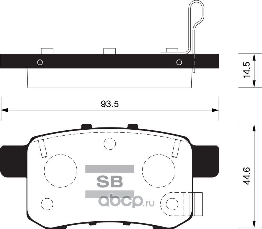 Sangsin brake SP2103 Колодки тормозные задние SP2103