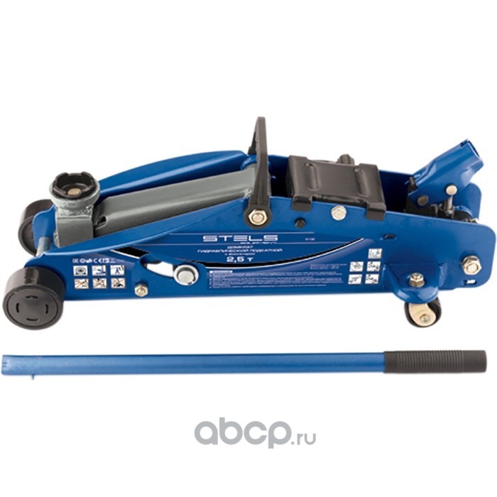 Stels 51132 Домкрат гидравлический подкатной с фиксатором, 2.5 т, Safety Pin, 140-385 мм, в кейсе Stels