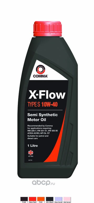 COMMA XFS1L Масло моторное полусинтетика 10W-40 1 л.