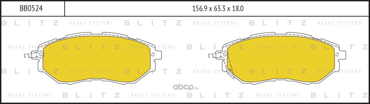 Blitz BB0524 Колодки тормозные дисковые передние