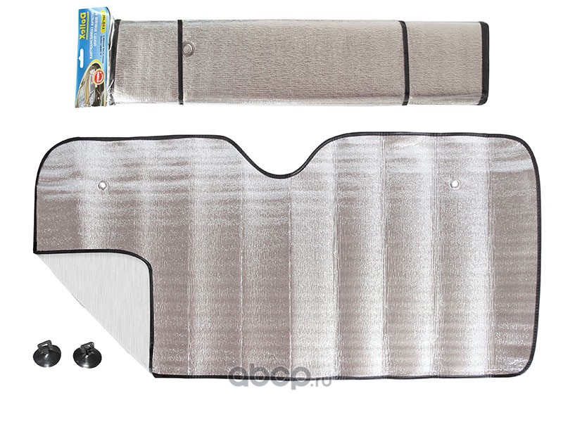 DOLLEX SD011 Шторка солнцезащитная на лобовое стекло 130 х 60 см &#039;SILVER&#039; односторонняя фольга