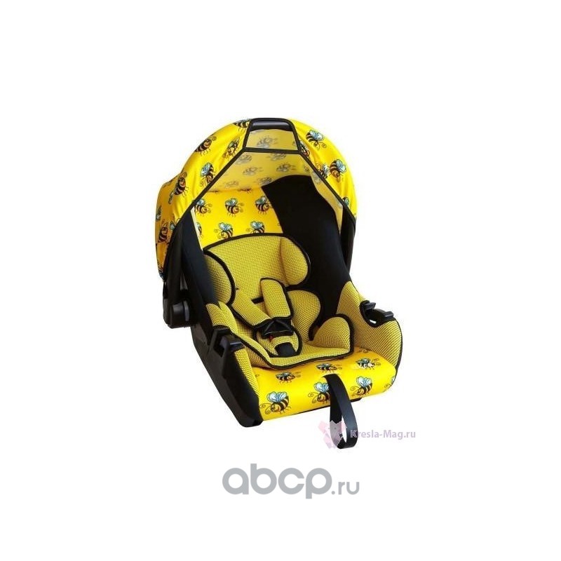 Детское автомобильное кресло SIGER ART Эгида ЛЮКС пчелка, 0-1,5 лет, 0-13 кг, группа 0+