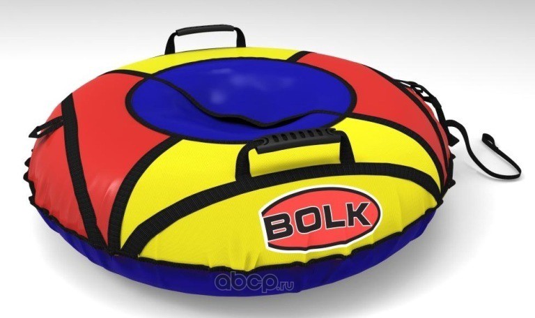 BOLK BK004RLUXE Тюбинг - надувные санки до 130кг D100 см ПВХ-650/950 камера Россия/R15 коробка BOLK BK004R-LUXE