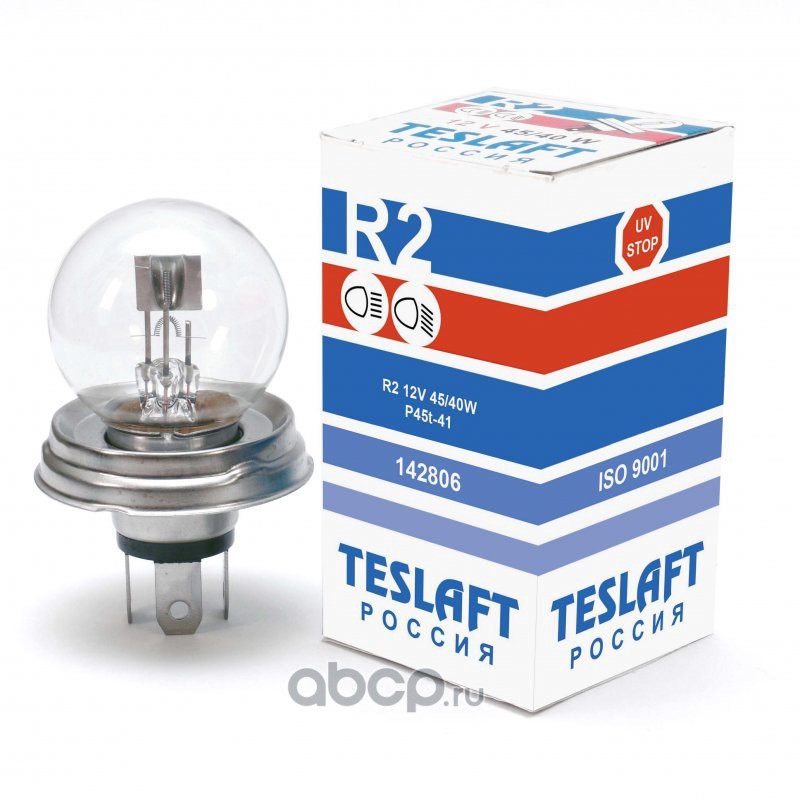 Teslaft 142806 Лампа 12V R2 45/40W P45t 1 шт. картон