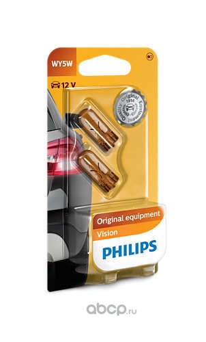 Philips 12396NAB2 Лампа 12V WY5W 5W 2 шт. блистер