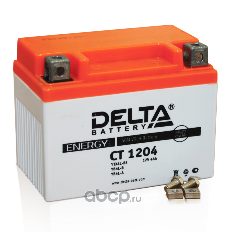 DELTA battery CT1204 Аккумулятор AGM 4 А/ч обратная R+ 114x70x87 EN50 А