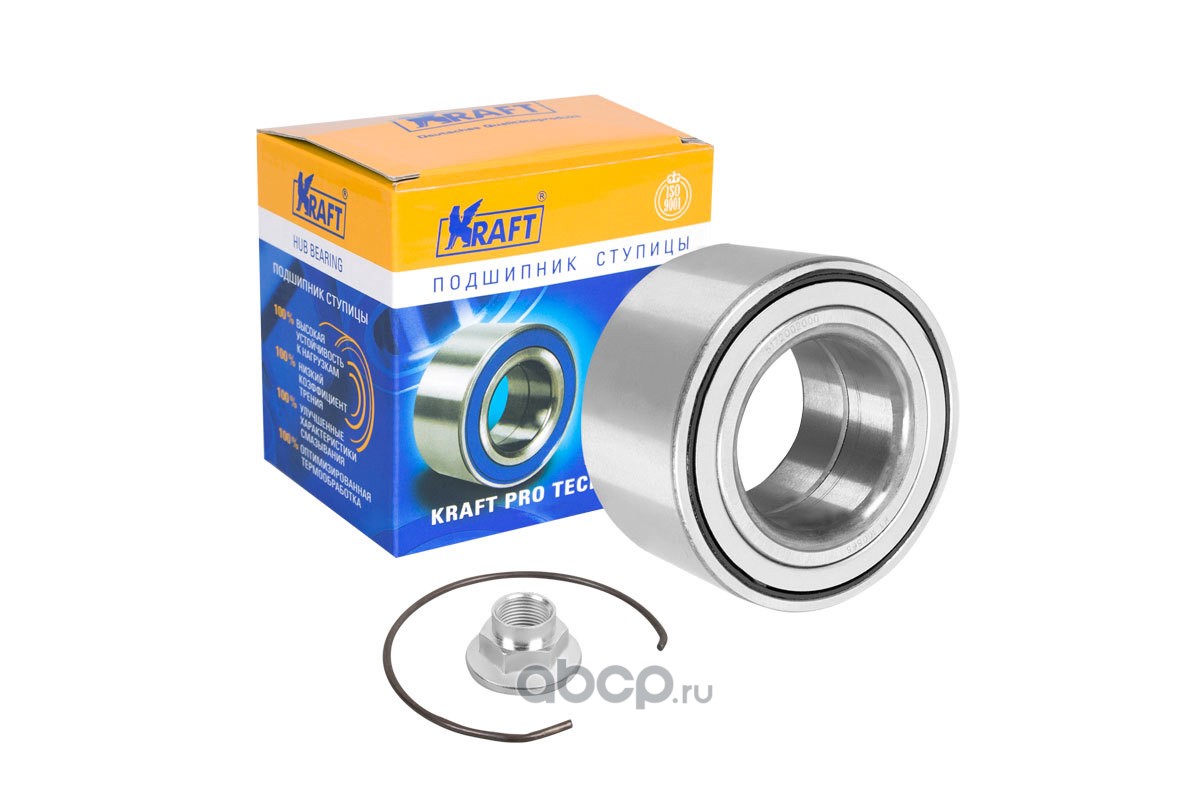 Kraft KT100865 Подшипник ступицы переднего колеса, комплект Hyundai Accent (00-06) 1.3-1.6, Getz (02-09) 1.1-1.5/KIA Rio II (05-11) 1.4-1.6