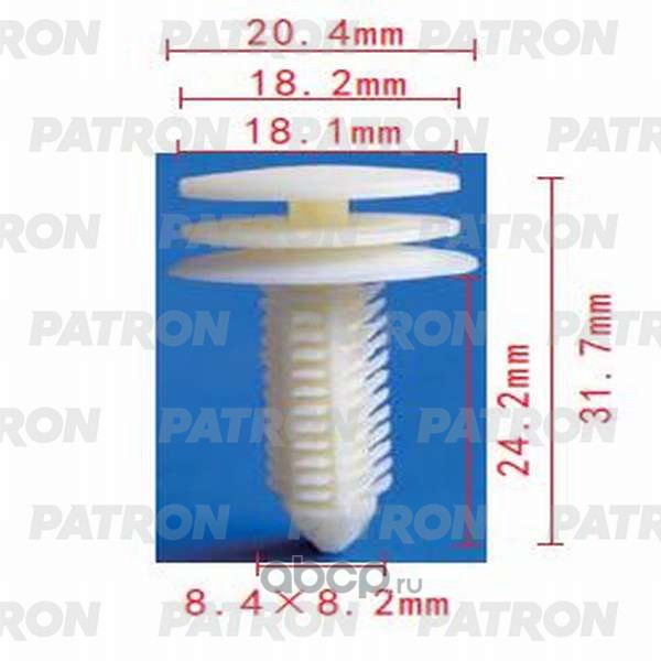 PATRON P370705 Клипса пластмассовая