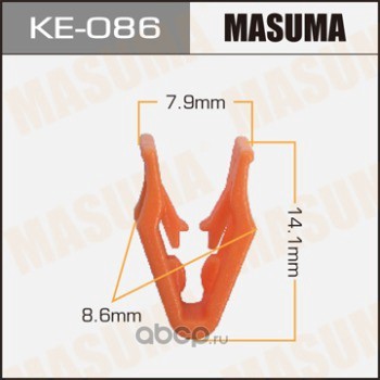 Masuma KE086 Клипса автомобильная (автокрепеж) MASUMA    086-KE  [уп.50]