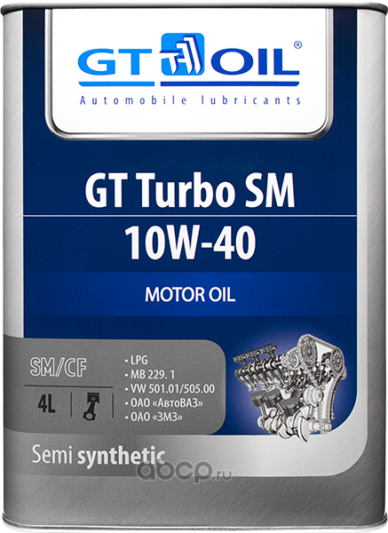 GT OIL 8809059407028 Масло моторное полусинтетика 10W-40 4 л.