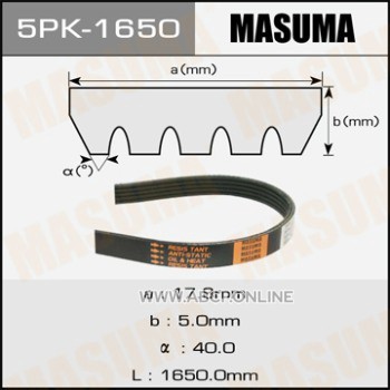 Masuma 5PK1650 Ремень привода навесного оборудования