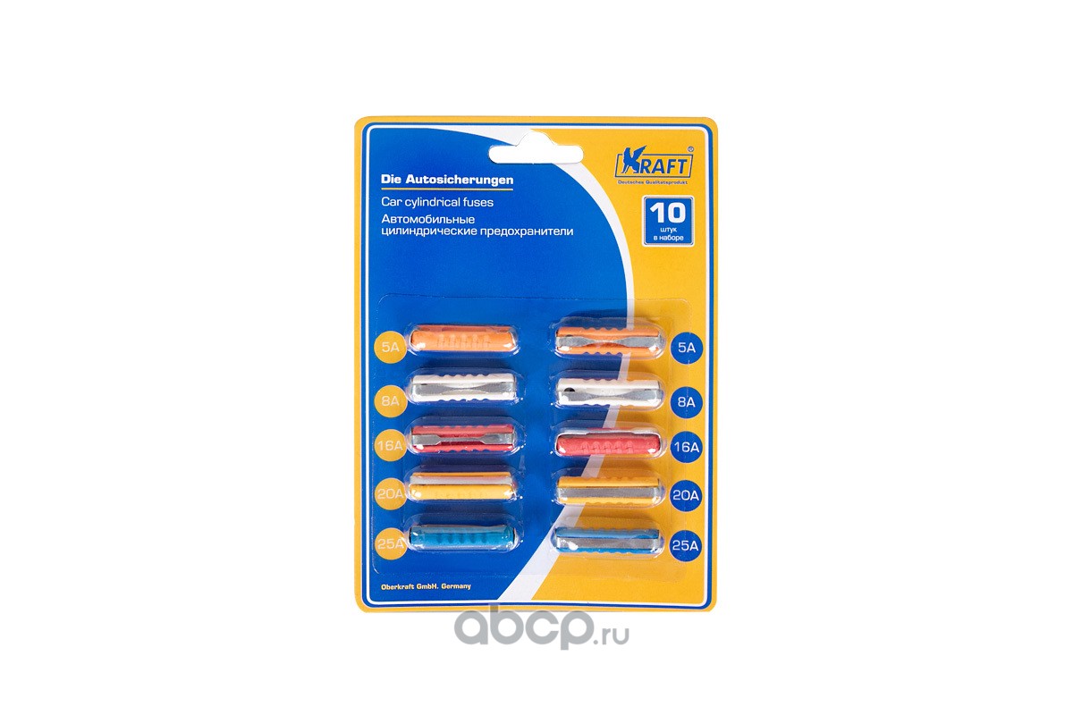 Kraft KT870024 Цилиндрические предохранители (10 штук)