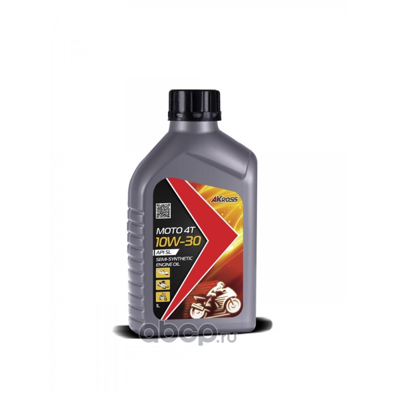 AKross AKS0028MOS Моторное масло AKross 10W-30 Moto 4t SL 1 л