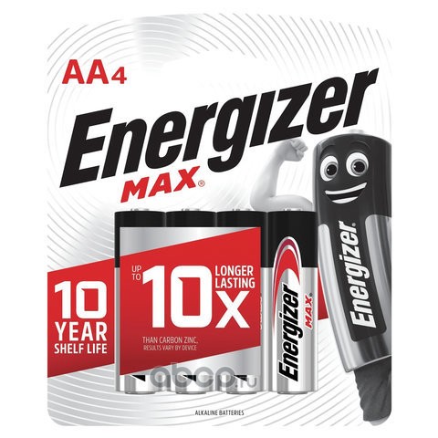 Energizer E300157105 Батарейка   MAX  AA (LR6)  4 шт/блист