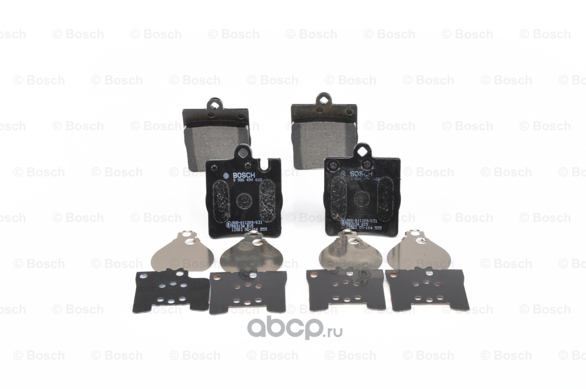 Bosch 0986494022 Комплект тормозных колодок, дисковый тормоз