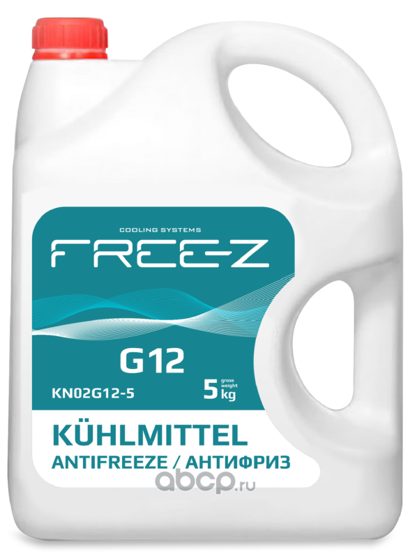 FREE-Z KN02G125 Антифриз Antifreeze FREE-Z G12 5 кг
