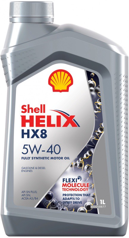Shell 550051580 Масло моторное Helix HX8 SN+ 5W-40 синтетическое 1 л