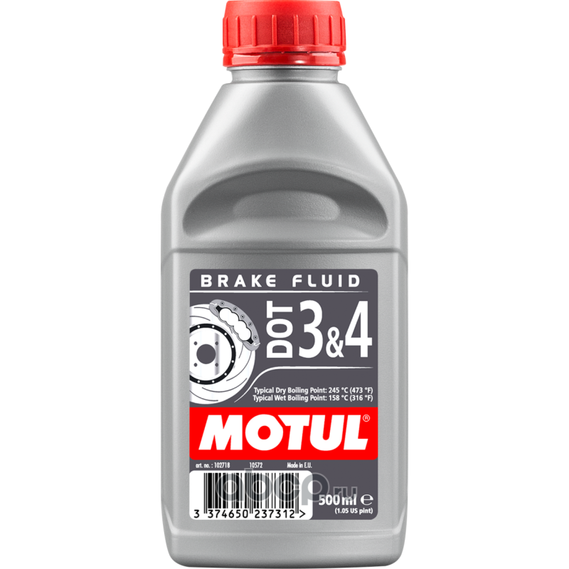 Тормозная жидкость MOTUL DOT 3 & 4 Brake Fluid (0,5л) 102718 (B) 102718