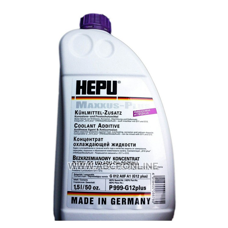 Hepu P999G12PLUS Антифриз Maxus-plus G12 концентрат фиолетовый 1,5 л