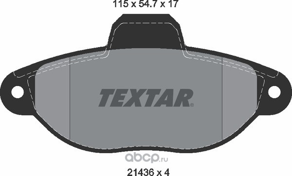 Textar 2143602 Комплект тормозных колодок, дисковый тормоз
