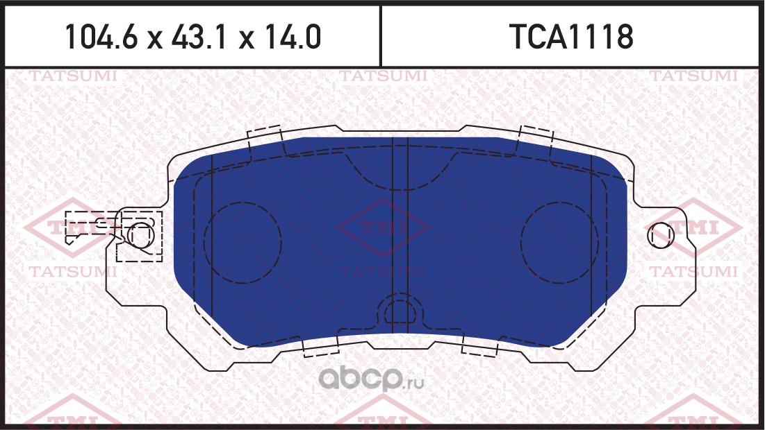 TATSUMI TCA1118 Колодки тормозные дисковые задние