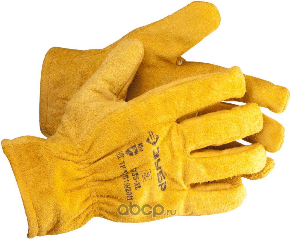 Перчатки ЗУБР Мастер кожаные рабочие, с подкладкой, XL 1135XL