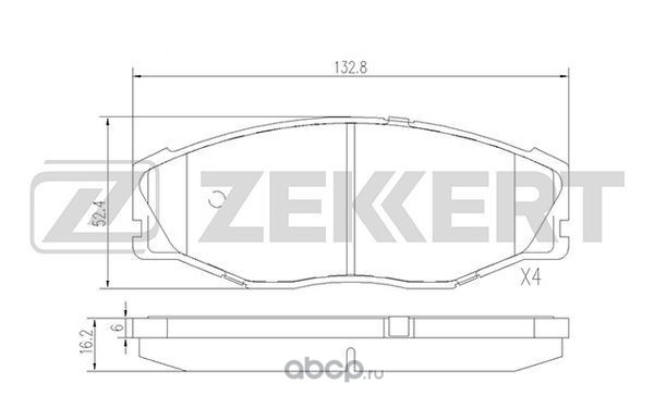 Zekkert BS2085 Колодки торм. диск. передн. Toyota Crown (S140, S150) 91-