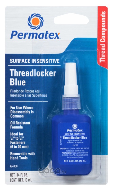 Купить 27110 Permatex Фиксатор резьбы сильной фиксации красный (9,5мм ...