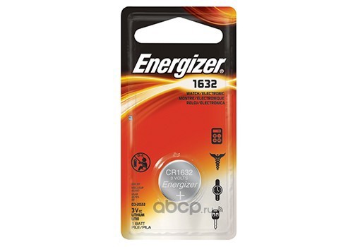Energizer E300844102 Батарейка литиевая Lithium CR1632 3 В упаковка 1 шт.