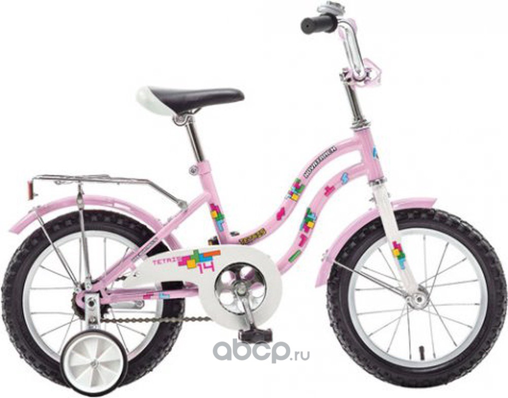 NOVATRACK Tetris 18 Велосипед детский 18 рама сталь с боковыми колесами розовый 181TETRISPN7