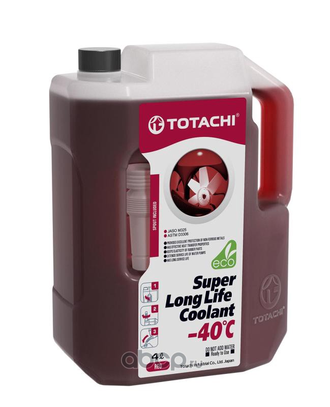 TOTACHI 41804 антифриз SUPER LLC Red -40C Красный 4л.