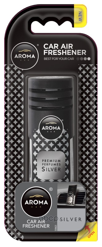 Освіжувач повітря, Aroma Car Prestige Vent Silver, Aroma 83203