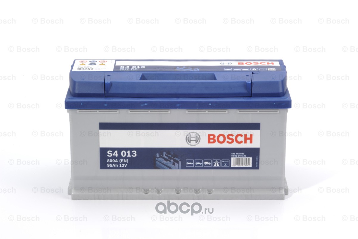 Bosch 0092S40130 Аккумулятор Silver 95 А/ч обратная R+ 353x175x190 EN800 А