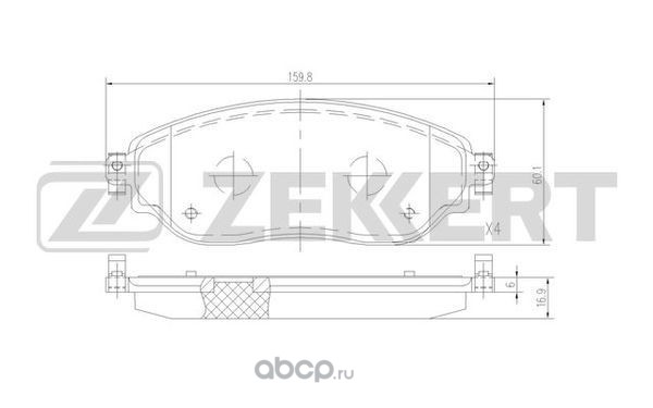 Zekkert BS1523 Колодки торм. диск. передн. Opel Vivaro B 14-, Renault Trafic III 14-