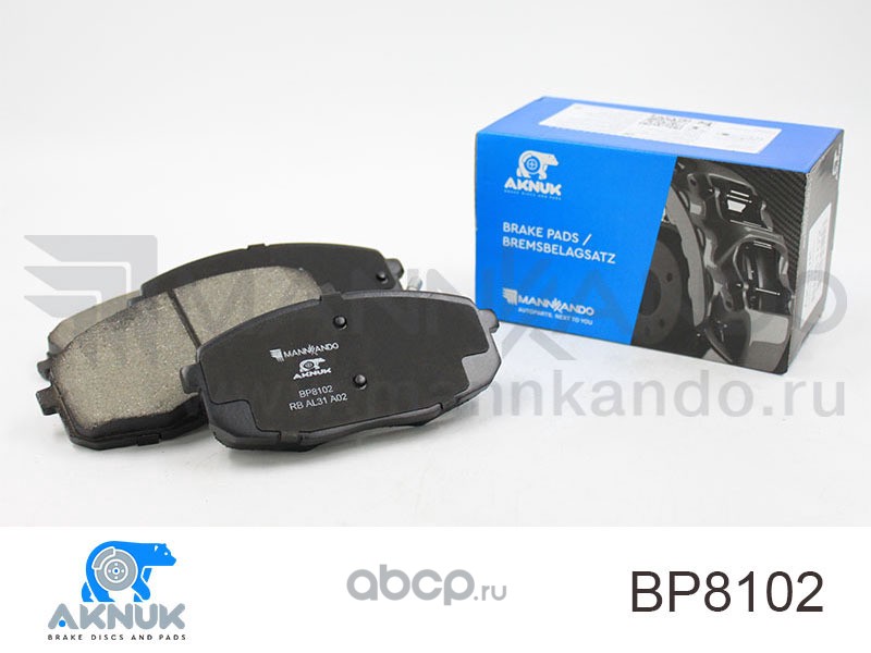 AKNUK BP8102 Колодки тормозные дисковые передние CERATO II (TD) 1.6 CVVT AKNUK