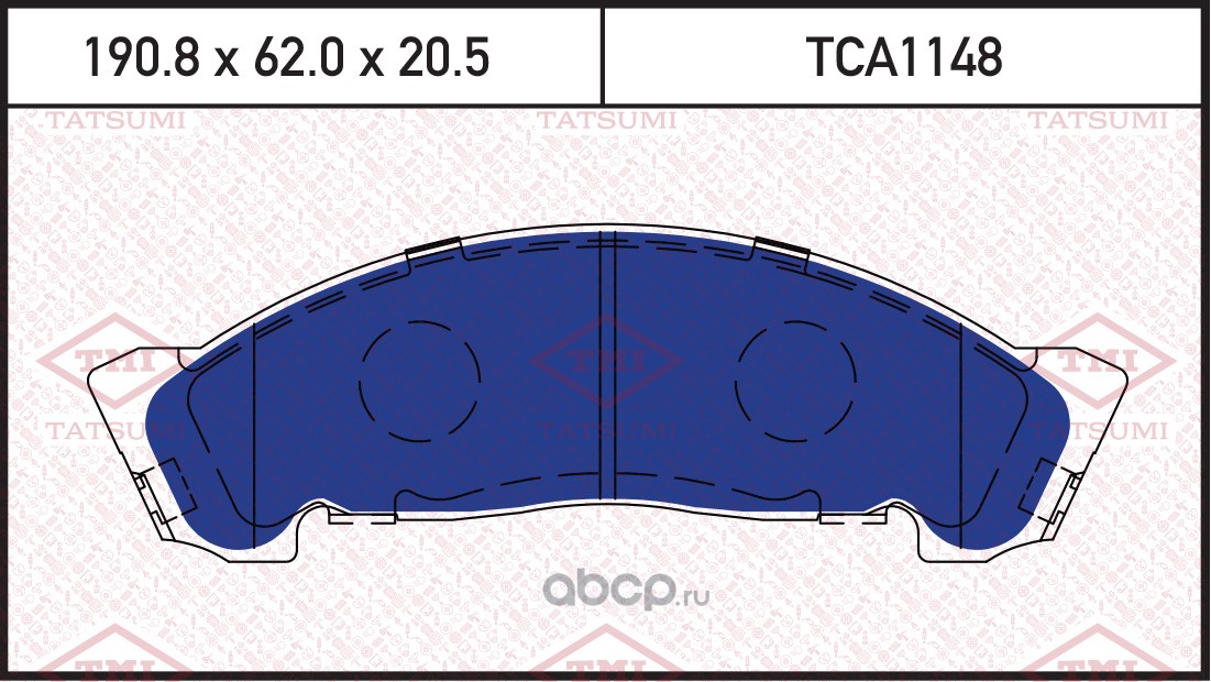 TATSUMI TCA1148 Колодки тормозные дисковые передние