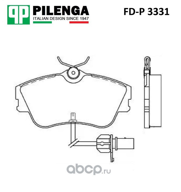PILENGA FDP3331 Колодки тормозные передние 65,3х129,7х19