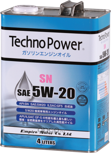 Techno Power TPL4103 Масло моторное Techno Power 5W-20 SN синтетика 4 л.