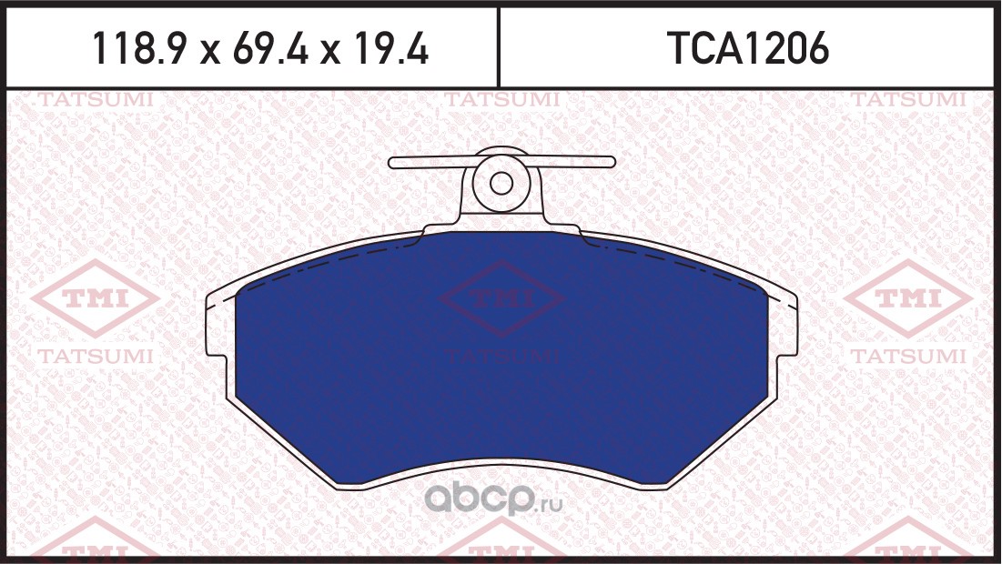 TATSUMI TCA1206 Колодки тормозные дисковые передние