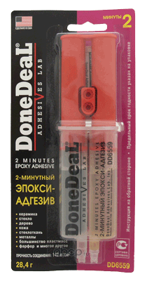 DoneDeal DD6559 Холодная сварка прозрачная двухкомпонентная 28,4гр DW8203