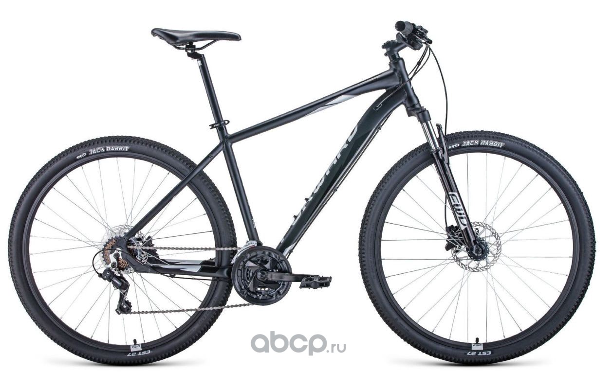 Forward RBKW1M39G028 Велосипед 29 FORWARD APACHE 29 3.2 disc (29&quot; 21 ск., диск. гидр. торм., рама алюминий 21&quot;) черный матовый/серебристый