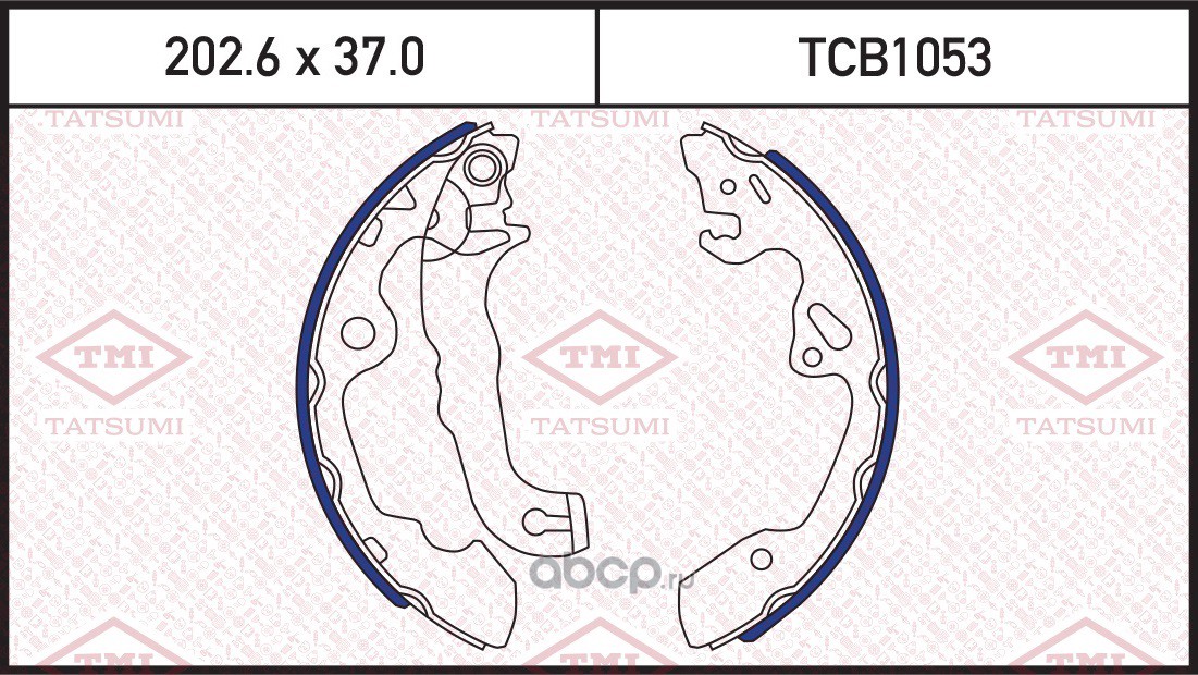 TATSUMI TCB1053 Колодки тормозные барабанные