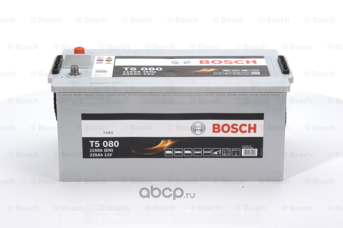 Bosch 0092T50800 Аккумулятор 225 А/ч 1150 А 12V Прямая полярн. стандартные клеммы
