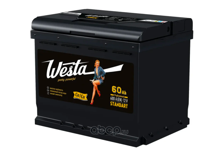 Vesta производитель. Аккумулятор автомобильный Westa 60. Westa Black аккумулятор 60. Аккумуляторная батарея 6ст-60 Westa Black п.п..